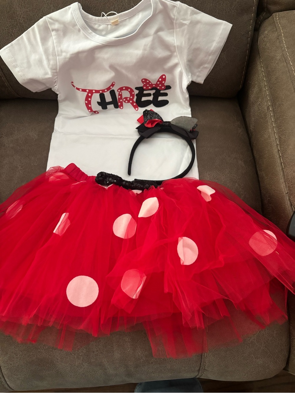NEW 3T MINNIE MOUSE BIRTHDAY OUTFIT
